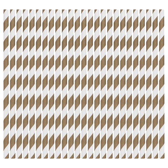 100-Count Biodegradable Paper Straws, 11 Assorted Striped Colors for Easter Parties, Cocktails & Crafts – 7.76'' FDA-Compliant, Hot/Cold Drink Safe D