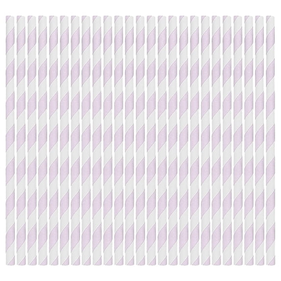 100-Count Biodegradable Paper Straws, 11 Assorted Striped Colors for Easter Parties, Cocktails & Crafts – 7.76'' FDA-Compliant, Hot/Cold Drink Safe G