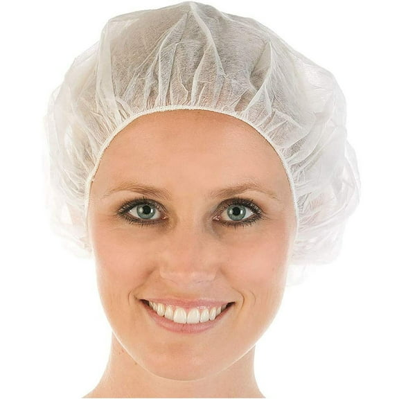 100-Count Bouffant Disposable Hair Nets - Non-Woven Breathable Caps for Food Service, Healthcare, Salon & Industrial Use
