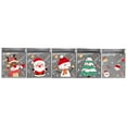 thumbnail image 1 of 100-Count Christmas Candy Cookie Bags, Flat 4X4 Inch Self-Adhesive Opp Treat Bags, Festive Snowman & Tree Prints for Homemade Gifts, Bakery Packaging, Resealable, 1 of 9