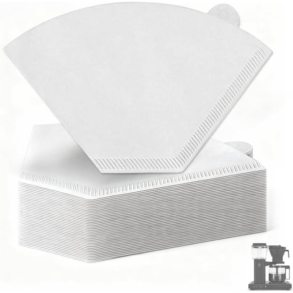 100 Count Coffee Filters #4 Compatible with Technivorm Moccamaster, Oxygen-Bleached White Coffee Filters, Durable No Blowout, Disposable Filter No 4 for Pour Over and Drip Coffee-Maker