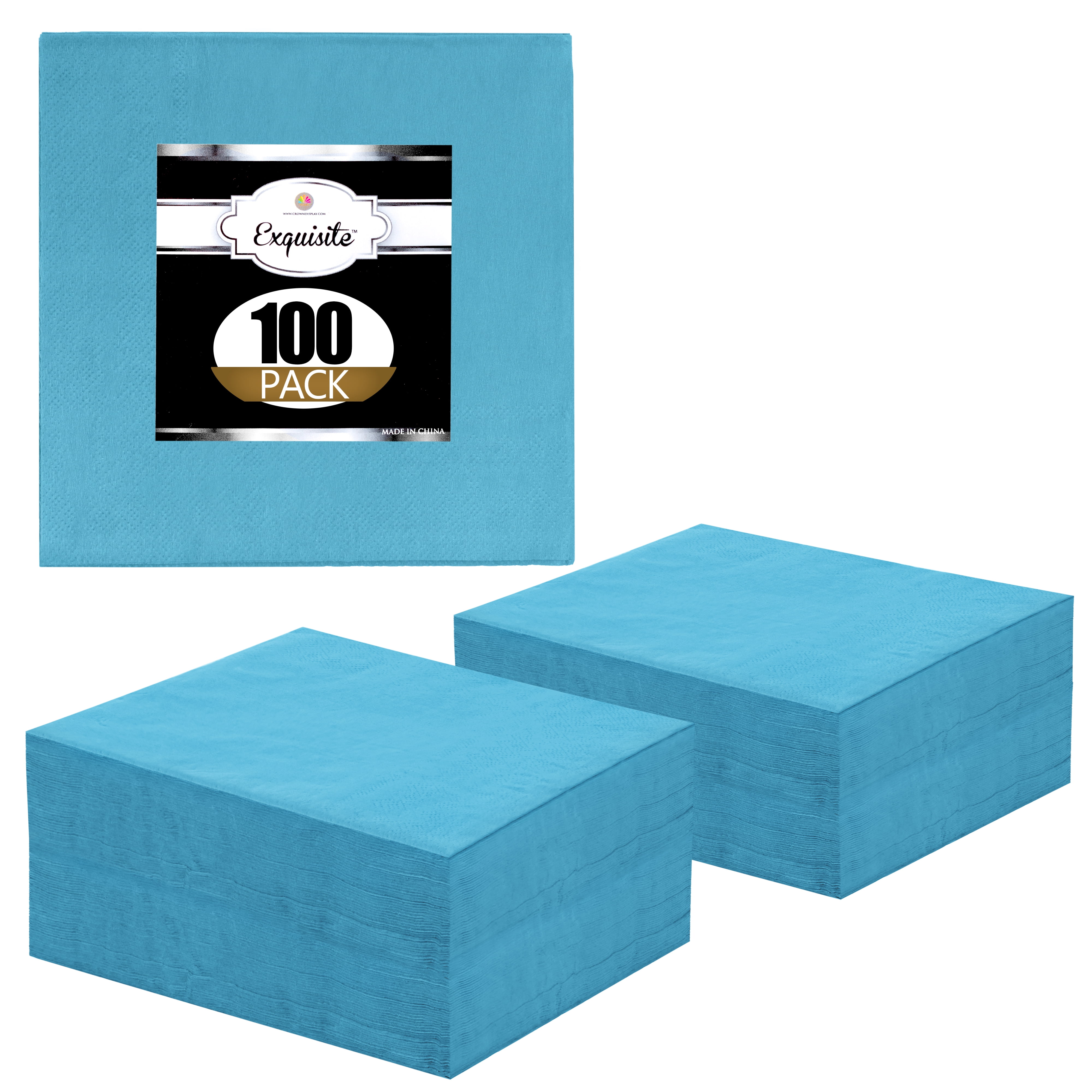 Disposable Paper Napkins - Air Laid - Square - Blue - Dinner - 16 x 16 -  600 Count Box