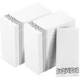 thumbnail image 1 of 100 Disposable Hand Towels, Soft and Absorbent Linen Feel Dinner Napkin, Elegant Decorative Paper Guest Towels for Kitchen, Bathroom,Weddings,Parties, Gold and White, 1 of 6