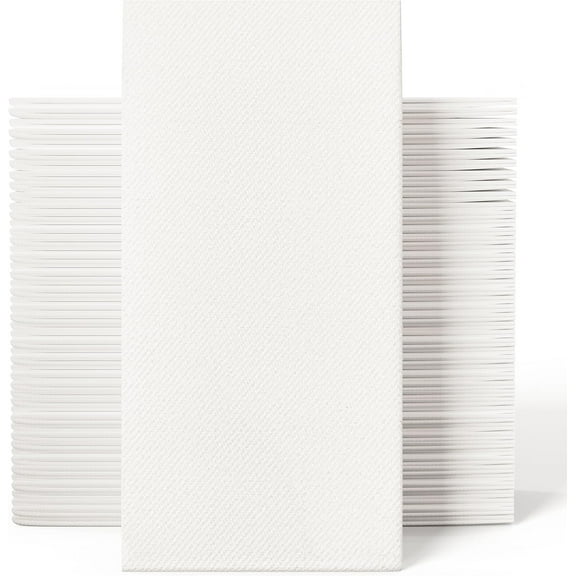 100 Count Disposable Hand Towels, Linen Feel Bathroom Hand , Soft And Absorbent Paper Napkin for Guest, Disposable Dinner for Kitchen, Parties, Weddings