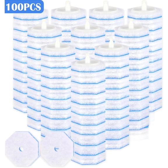 100 Count Disposable Toilet Brush Wand Refills for CLOROX Wand, 5X Cleaning Power Scrubber Refill, Replacement Heads for Toilet Cleaning, 360 Efficient Cleaning, No Falling Apart, Fresh Fragrance