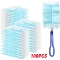 thumbnail image 1 of 100 Count Duster Refills, Disposable Static Dust Removal Brush Replacement Head Compatible with Duster Refills for Dusting Electronics Furniture Blinds Ceiling Fans, with 1 Short Handle, 1 of 7