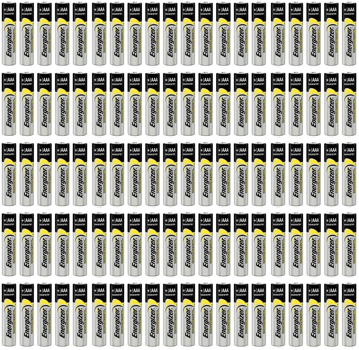 100 Count Energizer Industrial EN92 Alkaline AAA 1.5v Batteries LR03