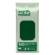 Earth Rated 2-in-1 Everyday Dog Wipes, Unscented, 100 Count