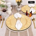 thumbnail image 1 of 100 Count Gold Round Charger Plates Set for Parties, Weddings & Events, 1 of 19