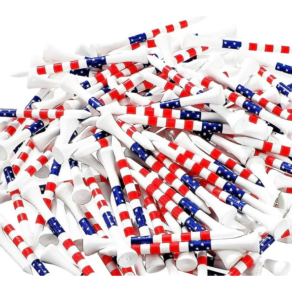 100 Count Golf Tees Wood 3 1/4 2 3/4 Inch Wooden Bamboo 50/120 Count, Durable Biodegradable Colored Bulk Tee 70mm