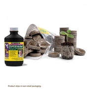 100 Count- Jiffy 36 MM Peat Soil Pellets Seeds Starting Plugs Indoor Seed Starter and SUPERthrive Plant Vitamin Solution with Kelp, 4 Oz.