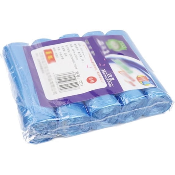 100 Count Kitchen Garbage Bags,Trash Bags,Garbage Bags,Bathroom Trash Bags,Plastic Bags 17.7x19.7 Inch, Heavy Duty Disposable Wastebasket Liners for Home Office Bedroom,5 Rolls PE Rubbish Bags Blue