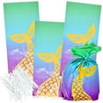 thumbnail image 1 of 100 Count Mermaid Treat Party Bags Gold Mermaids Tail Plastic Cellophane Bag Cookie Candy Goodies Favor Bag for Kids Under the Sea Little Mermaid Birthday Party Supplies, Carnival Games Goody Grab Bag, 1 of 3