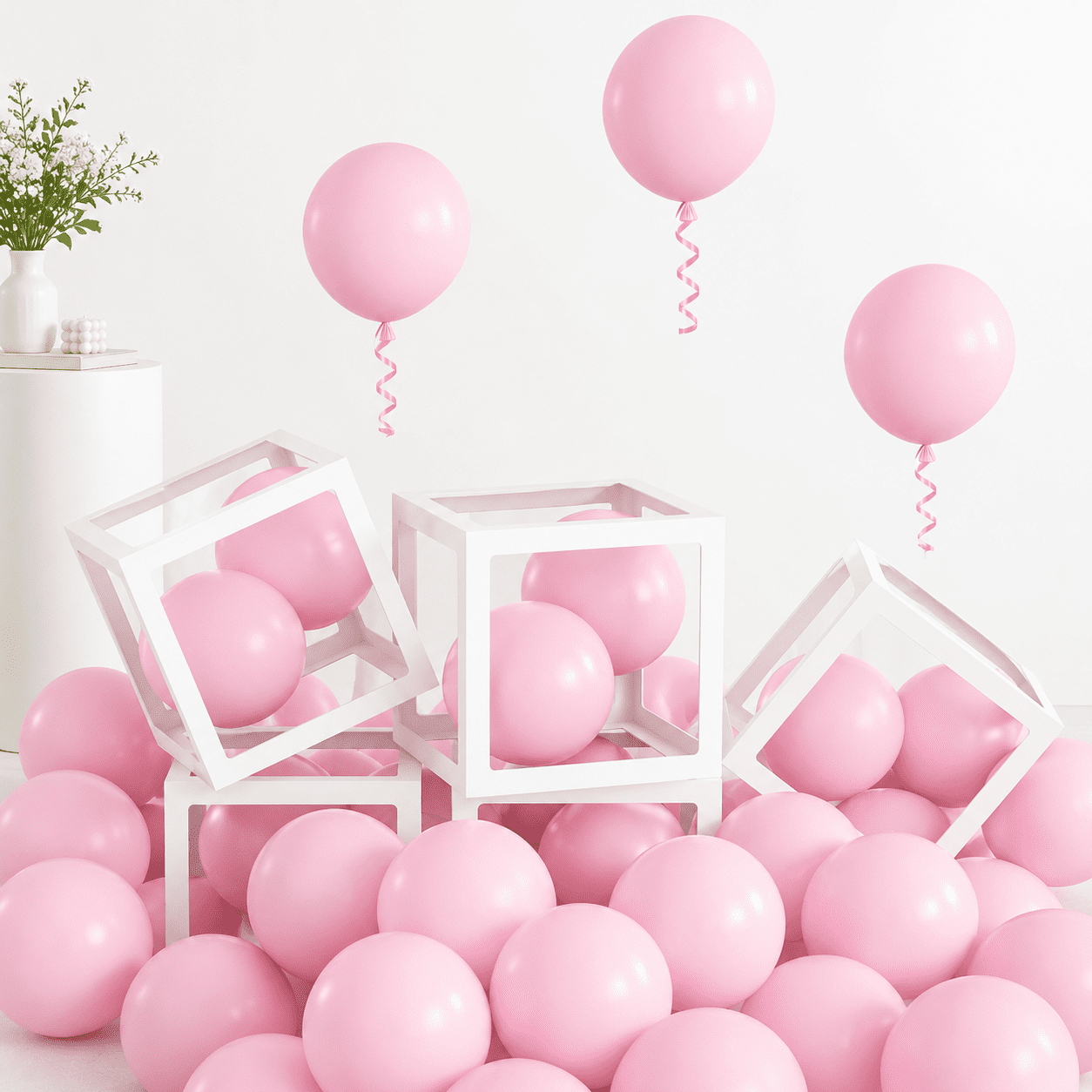 100 Count Mini Matte Pastel Pink Balloons 5 Inch for DIY Party ...