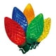 thumbnail image 1 of 100-Count Multicolor LED Diamond-Cut C9 Christmas Lights with Green Wire, 59.6', Holiday Time, 1 of 6