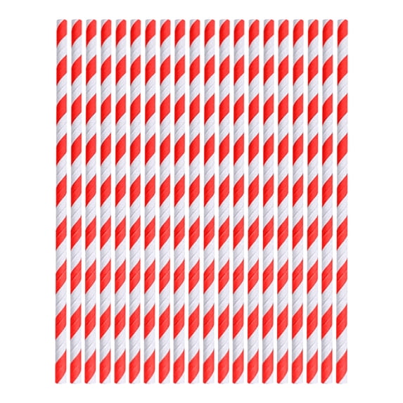 100-Count Neon Striped Paper Straws – Eco-Friendly Disposable for Parties, Heat/Cold Resistant & FDA-Certified, 6mm Wide for Boba, Milkshakes (Assorted Colors, Bulk 100-Pack) I