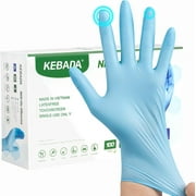 100 Count Nitrile Gloves D1, Disposable Food-Safe and Cleaning Gloves, Powder-Free, Latex-Free, Industrial Grade, Touchscreen Compatible, Medium Made in Vietnam