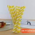 thumbnail image 1 of 100 Count Paper Straws, Disposable Drinking Straws for Beverages, Thick and Durable, One-Time Use, Convenient and Practical, 1 of 8