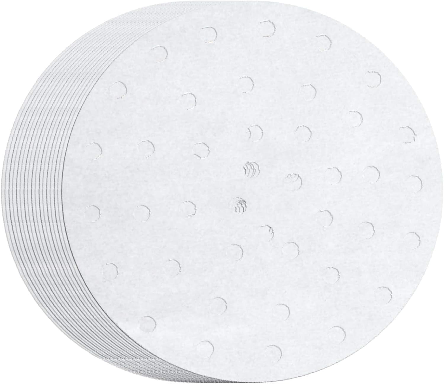 100 Count Perforated Parchment Paper Bamboo Steamer Liners for 12 inch