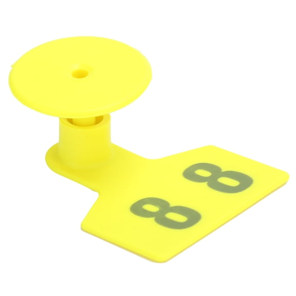 100 Count Plastic Livestock Ear Tags for Pigs with Applicator Studs, 001-100 Numeric ID Labels, 2 x 1.7 Inches