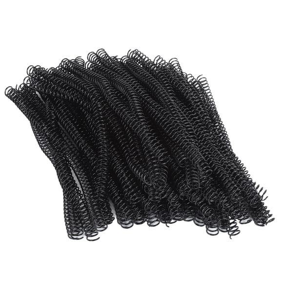 100 Count Premium Black Spiral Binding Coils 9/16 Inch 14.3mm Diameter 48 Teeth 4:1 Pitch PVC Plastic Spines Strips for A4 Letter Paper Presentation Reports Project Documents Holds 115 Sheets