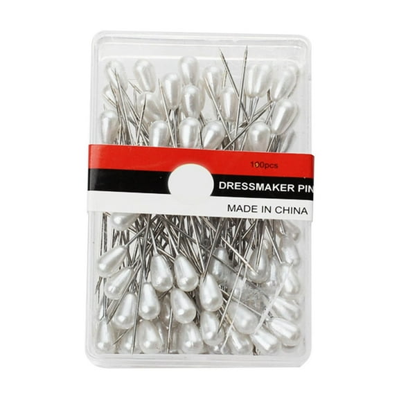 100 Count Sewing Pins, 2.13 Inch Long Straight Dressmaker Pins for Fabric, Tailoring, DIY Jewelry Crafts, and Wedding Floral Decor