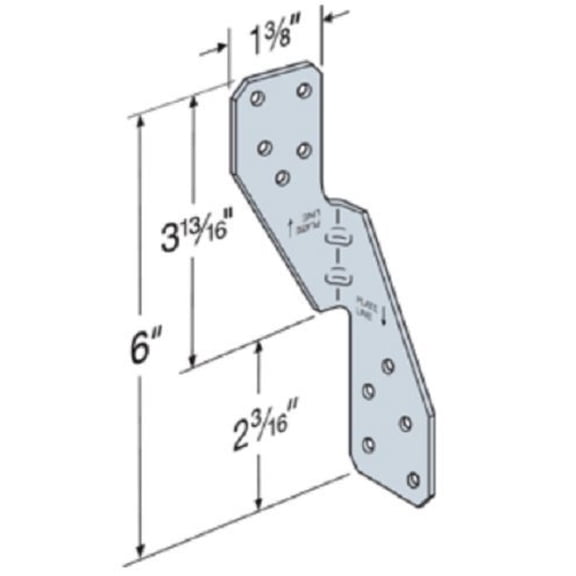 100 Count Simpson 316 Stainless Steel H2.5ASS Hurricane Tie Rafter/Truss-To-Wall Plates by Simpson Strong-Tie