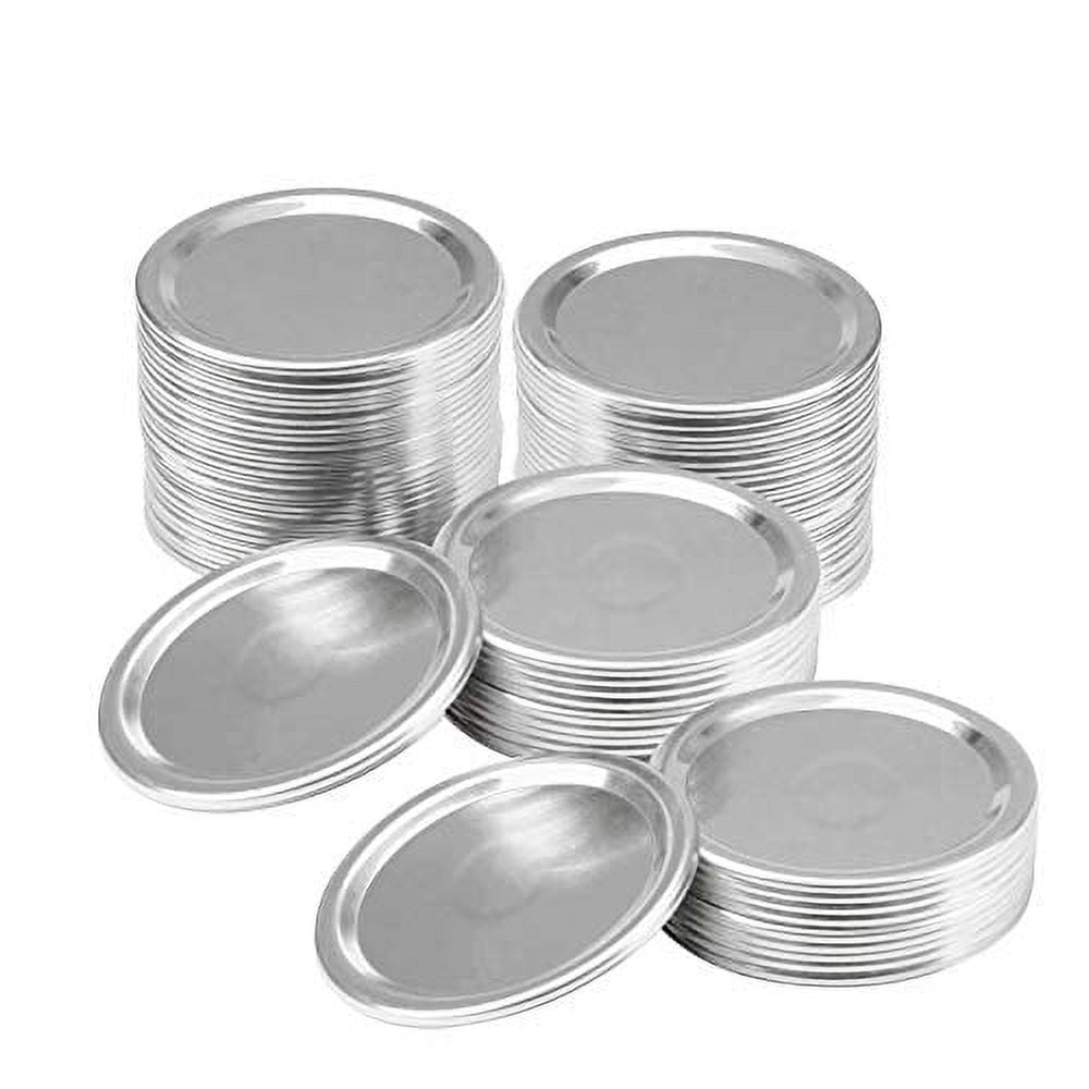 100 Count Wide Mouth Canning Lids, Ball Wide Mouth Mason Jar Lids Split