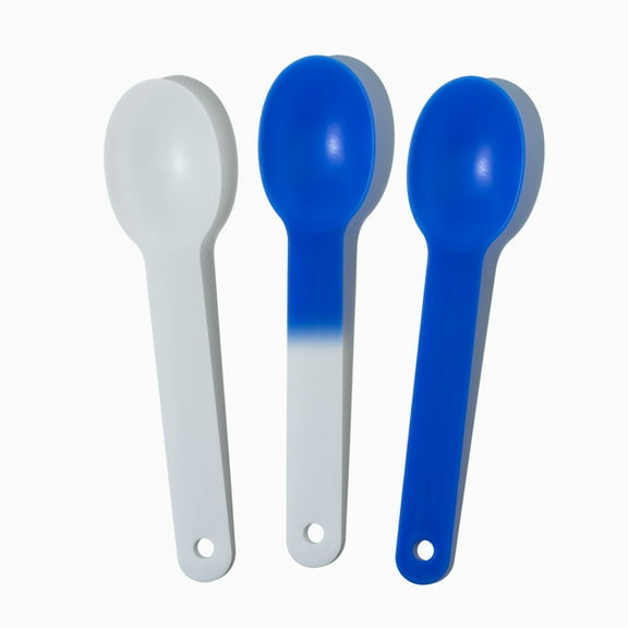 UNIQ XL Crazy Color Changing Spoons - White to Blue - Small Quantity - 100/Case