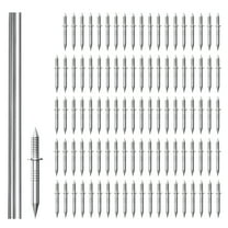 100 Counts Double-Headed Skirting Thread Seamless Nail Non Marking, Seamless Skirting Line Nail for Solid Wood Baseboard, Invisible Security Screws with Nail Specific Sleeve Tool