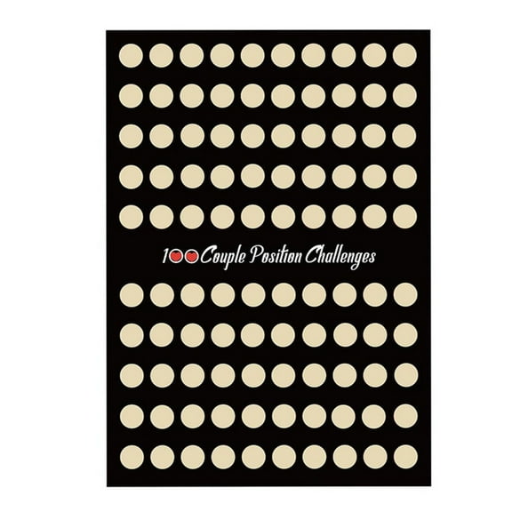 100 Couple Position Challenges Date Night Things For Couples Relationship Scratch Off Poster