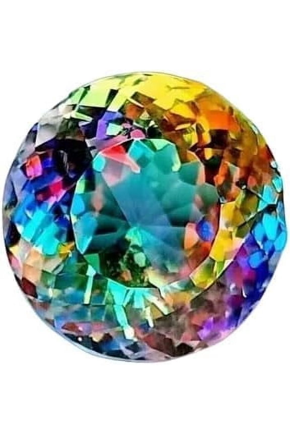 100 Ct+ AAA Natural Mystic Topaz Rainbow Color Round Cut Certified Gems for Necklace Bracelet Jewelry Making