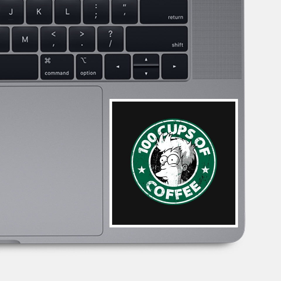 100 Cups of Coffee Sticker, Ornament, Canvas, Poster