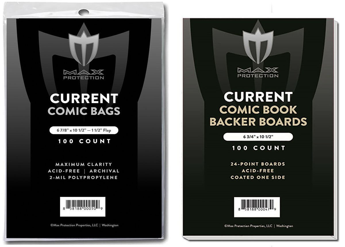 Ultra Pro Current Size Comic Book Bags Acid Free 6-7/8 X 10-1/2 (100 Count  Pack)