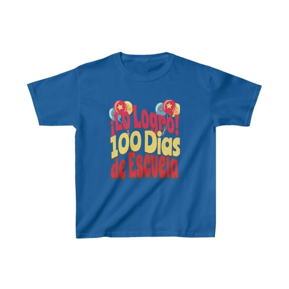 100 Días de Escuela, Spanish, Gildan, Kids Cotton Short Sleeve Shirt, XS-XL
