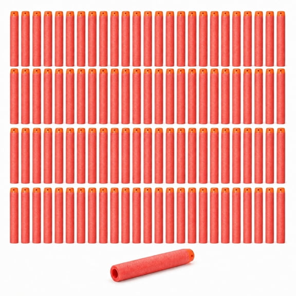 100-Pack Refill Darts for Toy Blasters, Universal Fit Soft Foam Ammo, Compatible with Popular Dart Blasters, Durable EVA Material, Watermelon Red