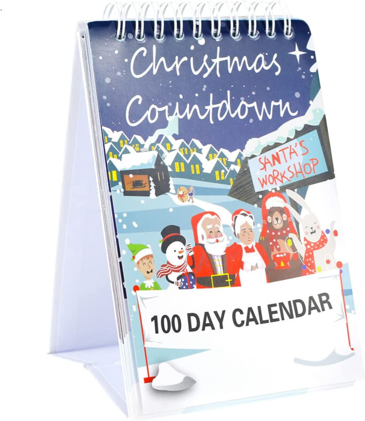 100 Day Christmas Countdown Calendar 2022,Christmas Countdown Calendar Table and Desk Unit