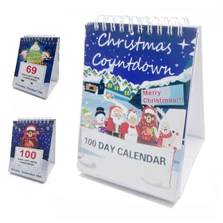 100 Day Christmas Countdown Calendar 2026, Advent Calendar 2026, Desktop Advent Calendar for Home Office