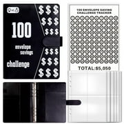 100 Day Envelope Savings Challenge Binder Book Couple Savings Cash Budget Notebook