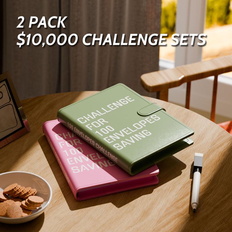 100-Day Savings Challenge Envelope Kit | A5 Transparent Detachable ...