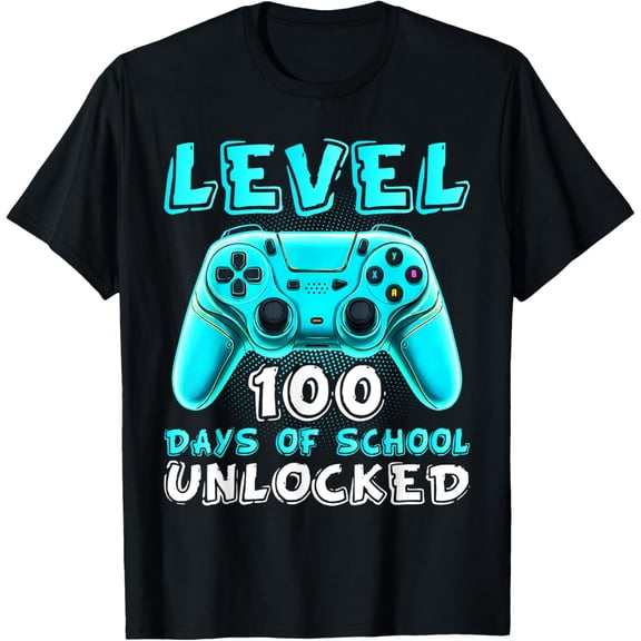 100 Days Level Unlocked Gamer School Day for Adult Adult T-shirt