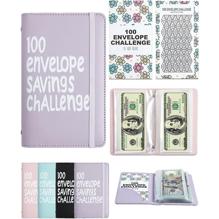 APMFHO 100 Days Money Saving Challenge Coin Envelope Budgetstorage Book, Money Saving Binder, Easy and Fun Way to Save $10,000 or $5,050, Money Saving Challenge with Family, Friends, Bestie P