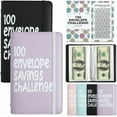 thumbnail image 1 of 100 Days Money Saving Challenge Coin Envelope Budgetstorage Book，Cash Envelopes for Budgeting Planner Binder to Save ,Easy and Fun Way to Save, 1 of 7