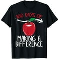 thumbnail image 1 of 100 Days Of Difference Apple 100th Day School Teacher Gift T-Shirt, 1 of 4