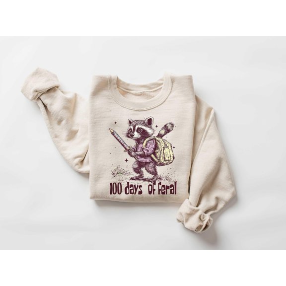 100 Days Of Feral Shirt, Happy 100 Days Of School Shirt, Teacher 100 Days Of School, Teacher Shirt, Teacher School Shirt Tshirt All Size S-5XL