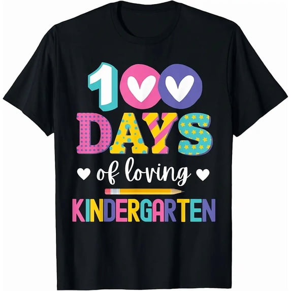 100 Days Of Loving Kindergarten 100th Day Of School T-Shirt