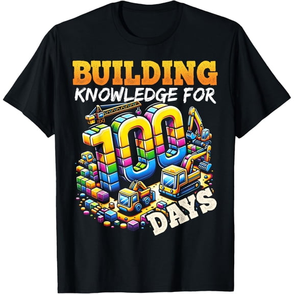 100 Days Of School Boys Teacher 100Th Day Construction Truck T-Shirt Unisex S-5XL Hot Trending Shirt, Vintage Birthday Gift