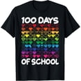 thumbnail image 1 of 100 Days Of School Heart Love Teacher or Student 100th Day T-Shirt mens t shirt，black，women，funny，misfits，men，journey, 1 of 4