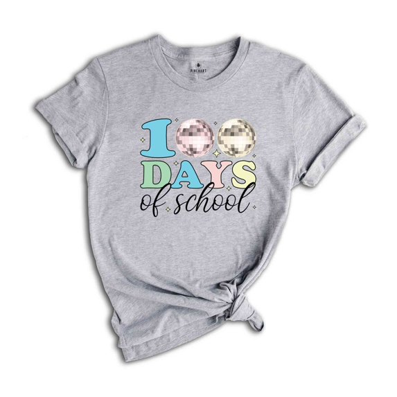 100 Days Of School Shirt, Disco Ball 100 Days Of School Shirt, Retro 100 Days Shirt, Retro 100 Days Teacher Shirt, Teacher Shirt
