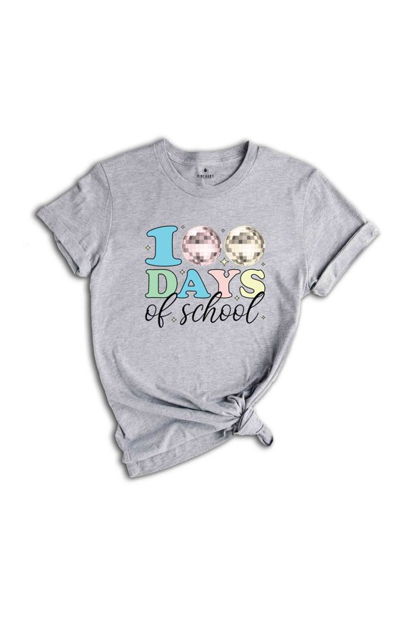 100 Days Of School Shirt, Disco Ball 100 Days Of School Shirt, Retro 100 Days Shirt, Retro 100 Days Teacher Shirt, Teacher Shirt